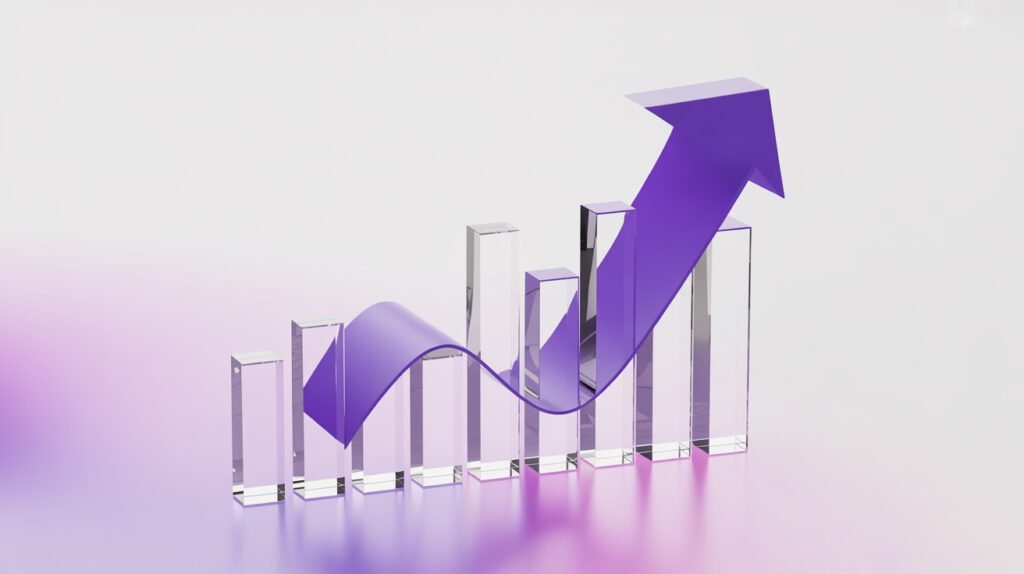 freepik__d render of clear and purple glass bar graph with__ - Aethon AI